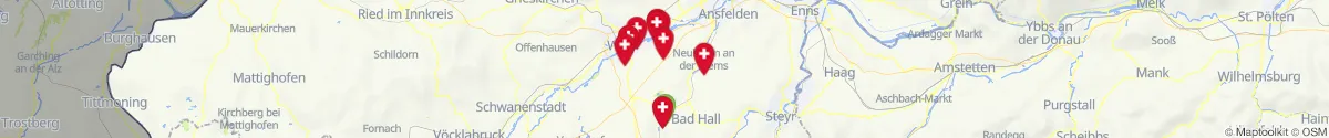 Kartenansicht für Apotheken-Notdienste in der Nähe von Eggendorf im Traunkreis (Linz  (Land), Oberösterreich)